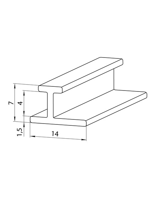Профиль  для стеновых панелей 137 для 4 мм