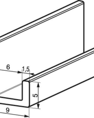 Профиль для стеновых панелей 136 для 6 мм